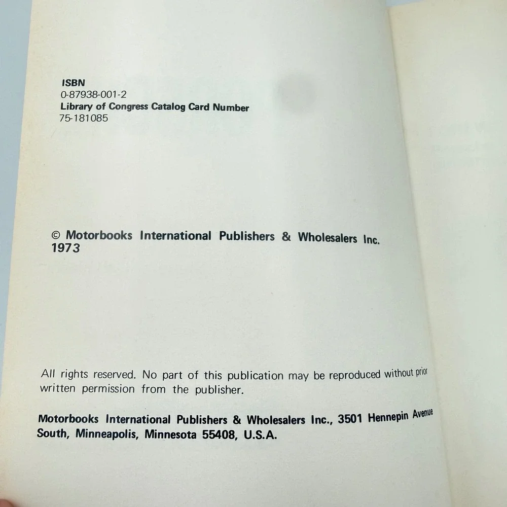 Motorbooks International vintage 1973